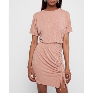 NWT! Express Ruched Front T-Shirt Dress